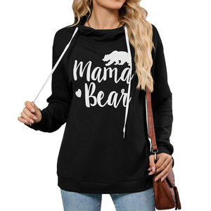 Sweat-shirt décontracté personnalisé pour femme, à manches longues, uni, léger, coupe ample, avec poche, sans cordon - Product Image 5