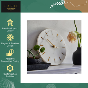 New Arrival Custom Design Handmade Antique Style Modern Living Room Home Decor Luxury Marble <b>Wall</b> <b>Clock</b> with Needle - Product Image 6