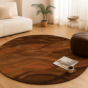 Custom Handmade Wool Rug Abstract Modern brown Geometric Area <b>Carpet</b> for Living Room Wholesale India Made - Product Image 1