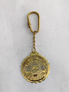 Antique Calendar <b>Key</b> Chain Brass <b>Ring</b> Vintage Perpetual Calendar Keychain Decorative Metal Keyring for Daily Use Gift - Product Image 2