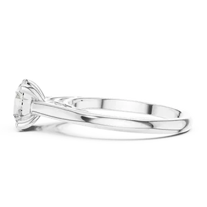 Bague Solitaire Carrée Moderne 2 carats Diamant de Laboratoire Taille Princesse Quatre Griffes en V Tige Fine Or Personnalisé Bijoux de Mariage - Product Image 5