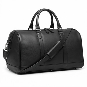 Genuine Leather Travel Bag Large Capacity <b>Weekender</b> <b>Holdall</b> with Adjustable Shoulder Strap Multiple Pockets and Durable Hardware - Product Image 1