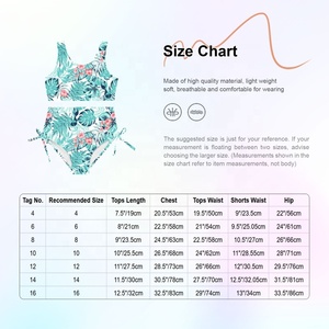 ชุดว่ายน้ำ2ชิ้นสำหรับเด็กผู้หญิง4-16คนชุดว่ายน้ำชายหาด - Product Image 6