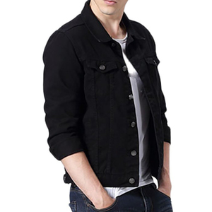 Nouvelles vestes en jean tendance pour hommes, 100% coton, écologiques, séchage rapide, respirantes, manches longues, col rabattu, décontractées pour l'hiver - Product Image 2
