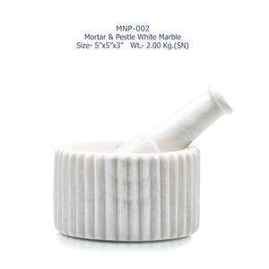 Mortero y Pilón de Piedra Natural de Mármol, Tazón de Molienda Resistente para Especias y Hierbas, Utensilio de Cocina, Diseño Único, Proveedor Mayorista - Product Image 2