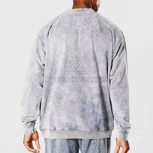 Sudadera Básica de Secado Rápido y Transpirable con Lavado Ácido, Impresión de Logotipo Personalizada, Sudadera Básica de Alta Calidad para Hombre con Lavado Ácido - Product Image 2