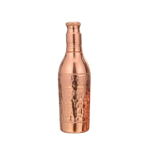 ขวดน้ำทองแดงแท้ งานแฮนด์เมด ดีไซน์แบบแชมเปญ สำหรับใช้ในบ้าน ยิม และออฟฟิศ - Product Image 1