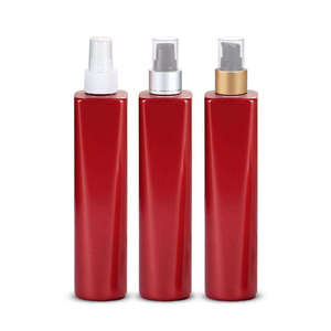 Top Screen Printed Custom Label Pump Sprayer Bottom PET Plastic Bottles Unalilia <b>Red</b> Square 120ml/280ml/850ml <b>Shampoo</b> - Product Image 3