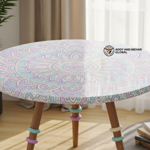 Blue Meena Design Wooden <b>Stool</b> Handcrafted <b>Round</b> Decorative Accent <b>Stool</b> Royal Blue Meena Pattern <b>Stool</b> - Product Image 4