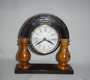 Reloj de escritorio giratorio antiguo elegante Reloj de metal duradero en estilo envejecido Motivo de cuarzo al mejor precio - Product Image 2