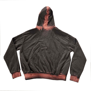 ชุดวอร์มแบบยูนิเซ็กซ์สั่งทำพิเศษทรงโอเวอร์ไซส์ ลุคย้อนยุคฟอกสี พร้อมซิปและฮู้ด ชุดจ็อกเกอร์สำหรับผู้ชาย ชุดวอร์มฟอกสี - Product Image 3