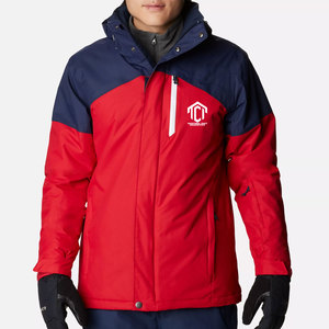 Veste de ski d'hiver au design tendance avec capuche en matière douce et respirante, logo frontal, vêtements d'extérieur pour hommes - Product Image 1