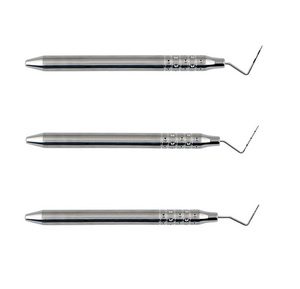 Sonde dentaire ergonomique manuelle à code couleur, outil parodontal certifié CE, sonde dentaire manuelle argentée - Product Image 3