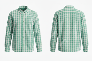 Camisa de Vestir a Cuadros de Manga Larga para Otoño y Primavera, Personalizada, Ajustada, de Algodón, con Estampado a Cuadros, Hecha a Medida para Oficina - Product Image 4