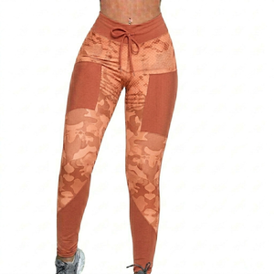 Women Yoga Set Best Quality Textured Solid Stitch Digital Print 2 Piece Breathable High Waist - Product Image 6
