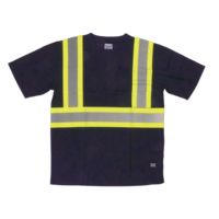 Ropa de Trabajo de Alta Visibilidad Reflectante para Hombre, Camisetas de Trabajo de Construcción de Alta Visibilidad, Camisetas de Manga Corta de Secado Rápido
