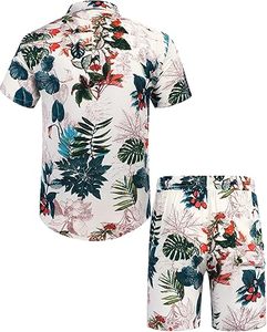 Men Summer <b>Knitted</b> Embroidered 100% Cotton Quick Dry Short Sleeve Custom Logo Joggers Suits <b>Set</b> Shirt and Short <b>Set</b> - Product Image 1