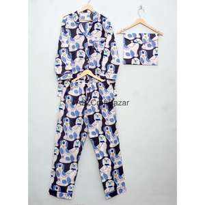 ชุดนอนผู้หญิงผ้าฝ้ายแท้ 100% ลายดอกไม้หรูหรา สวมใส่สบาย ระบายอากาศได้ดี เหมาะสำหรับฤดูใบไม้ผลิและฤดูร้อน ขายส่ง พร้อมกางเกงขาสั้นแบบถัก - Product Image 3