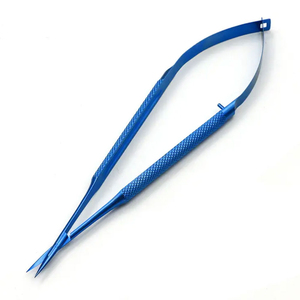 Micro-ciseaux droits en titane Vannas, instrument chirurgical ophtalmique, poignée à ressort, outil de chirurgie oculaire, CE OEM - Product Image 5