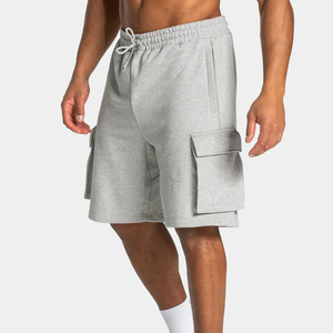 Shorts de sport décontractés respirants 180g en coton 100% avec cordon de serrage pour hommes, style streetwear tendance - Product Image 5