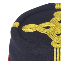 Gorro de Invierno con Encaje Azul Marino, Gorros Kepis de Alta Calidad, Ajustables y Elegantes, Reproducción Americana de Gorros Kepis