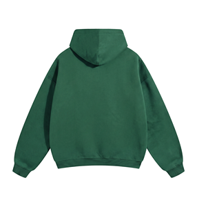 Sweat à capuche streetwear premium vierge 100% coton molletonné écologique respirant séchage rapide coupe ample épaules tombantes brodé - Product Image 6