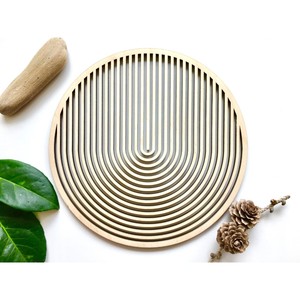 Assured Quality Classic <b>Round</b> Wooden Trivet 400mm Eco-Friendly Non-Slip Mats & Pads - Product Image 5