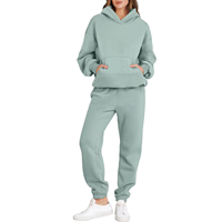 Ensemble de survêtement de luxe ultime 2025 en velours uni délavé pour femme, élégant et décontracté, avec motif brodé, sweat à capuche zippé et pantalon de survêtement
