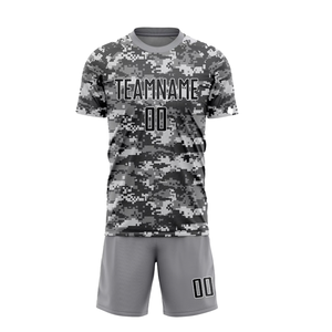 High Performance Soccer Ball Uniform Breathable Football Jersey Shorts Set Heat-Transfer Printing 100% Polyester for Practice - Product Image 1