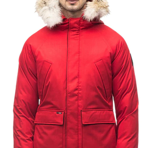 Chaqueta de plumón con logotipo personalizado, parka de poliéster, chaqueta de plumas para hombre, fabricada en Pakistán, ropa de abrigo, ropa de invierno, abrigo cálido con forro de piel, parkas. - Product Image 5