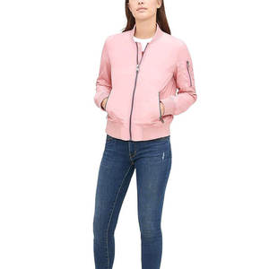 OEM Latest Fashion Women's Embroidered Logo Bomber <b>Jackets</b> Genuine Memory Fabric Comfortable Fit Long Sleeve Winter Wear <b>Jackets</b> - Product Image 2