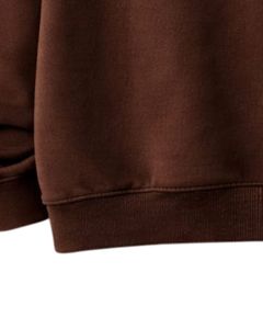 Sweat à capuche marron foncé avec strass, coupe oversize, en molleton épais, avec poche kangourou, personnalisable, pour homme, style streetwear - Product Image 4