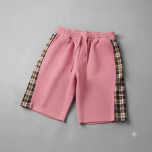 Shorts vintage personnalisés pour hommes, style streetwear lourd, respirants, à carreaux, patchwork, effet vieilli, qualité supérieure, pour l'été - Product Image 5