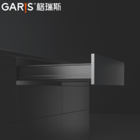 Système de tiroirs métalliques ultra-minces Garis SG12 avec panneau latéral de 8 mm, fermeture amortie et réglage haut/bas pour meubles de chambre