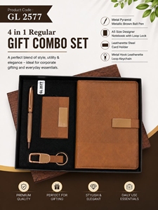 Coffret cadeau comprenant un carnet A5, un stylo roller métallique, un porte-cartes et un porte-clés, pour les clients, les employés et les essentiels de bureau. - Product Image 4