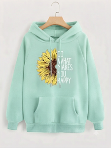 Sudadera con Capucha para Mujer, Invierno, Casual, Diseño Sólido, Tejido de Felpa, Poliéster/Algodón, Transpirable, Secado Rápido, Antiencogimiento, Sin Forro - Product Image 6
