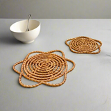 Juego de Manteles Individuales y Posavasos de Ratán Natural Ecológico, Tejidos a Mano, Decoración Boho para Mesa, Artículos para el Hogar, Venta al por Mayor Vietnamita - Product Image 4