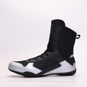 Botas de Boxeo con Correa de Gancho y Bucle, Doble Bloqueo para Estabilidad del Tobillo, Botas Protectoras de Caña Alta para Boxeo, Soporte de Tobillo para Sparring Pesado - Product Image 4
