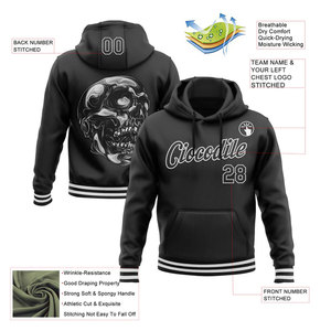 Sweat-shirt à capuche pour homme, imprimé citrouille d'Halloween, noir et orange, design par sublimation, coupe classique, vêtement décontracté d'automne - Product Image 5