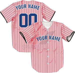 Camiseta de Béisbol Personalizada para Hombre, Rayas Blancas y Negras, Manga Corta, Transpirable, Poliéster, Corte Regular, Estampado Sublimado, Cuello en V - Product Image 5