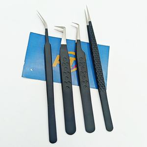 Pinzas Profesionales de Acero Inoxidable con Punta Puntiaguda de 90 Grados, Pinzas Delgadas para Volumen de Pestañas, Pinzas Fuertes de 45 Grados para Pestañas Rectas - Product Image 4