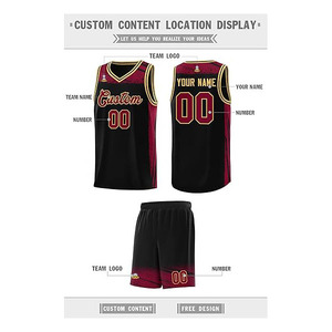 Wholesale Basketball Set Clothing Custom Printed Teamwear Lightweight Durable Match Day Uniform Breathable <b>Mesh</b> V-neck Elastic - Product Image 4