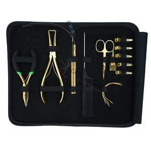 Kit professionnel d'extensions capillaires avec pince à micro-anneaux, outil de retrait de perles Microlink, crochet de tirage de cheveux, accessoires pour coiffeur - Product Image 1