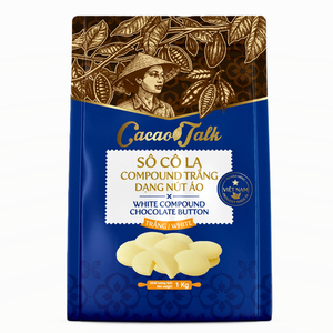 Wholesale Massive Compound <b>Chocolate</b> Ingredients for Biscuits Cookies HALAL OEM/ODM White <b>Chocolate</b> Button Cocoa 1KG Hot Price - Product Image 1