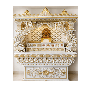 Designer Marble Look Teak Wood Temple Manufacturer - Product Image 1
