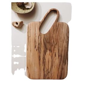 เขียงสำหรับหั่นผักธรรมชาติขัดเงาสีน้ำตาลใช้ในครัว - Product Image 1