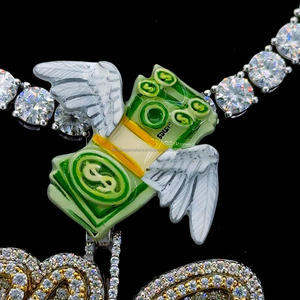 จี้เพชรโมอิสอัญมณีสีเงินสเตอร์ลิงประดับ925ตามสั่งดีไซน์ฮิปฮอปผ่านการรับรองคุณภาพคุณภาพสูง - Product Image 3