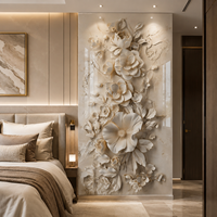 Panneau mural intérieur élégant en marbre UV haute brillance, résistant à l'humidité, pour la décoration de salons de beauté, spas et salles de massage