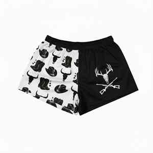 กางเกงขาสั้นผู้ชายพิมพ์ลายโลโก้ OEM สีตามสั่ง ผ้าแคนวาส เอวกลาง แห้งเร็ว มีเชือกผูก สไตล์ลำลอง พิมพ์ลายแบบ Sublimation สำหรับวิ่ง - Product Image 3