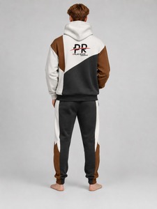 Wholesale Plus Oversized Embroidered Spray Wash Wide Fit <b>Boxer</b> Jogger Tracksuit Twin Set Loss Tracksuit Gym Sports Wear - Product Image 6